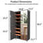 Armoire à chaussures avec 4 portes miroir - rangement de 50 po pour le hall d'entrée
