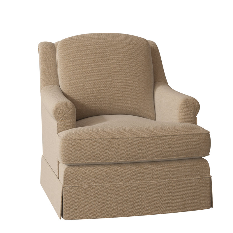 Milan 35.5" Wide Armchair, Stationary, 9508 Hazelnut