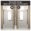 Porte de douche pivotante en nickel brossé 36 po x 72 po avec demi-cadre et film antidéflagrant - Enceinte moderne en verre trempé pour salle de bain-126255444