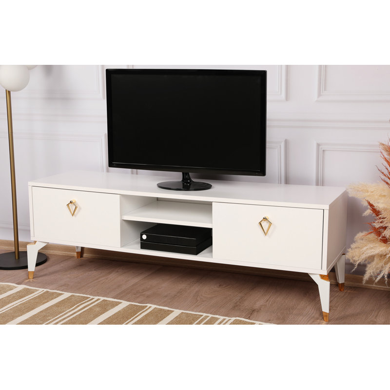 Casimir Unfinished TV Stand for TVs up to 49", White