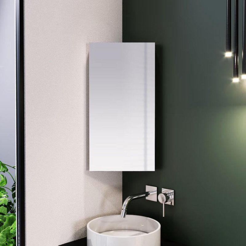 30.6mm W 60mm H Medicine Cabinet Mirror 3 Adjustable