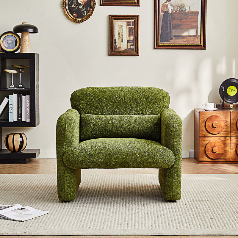 Canapé simple moderne avec coussin de soutien, Vert