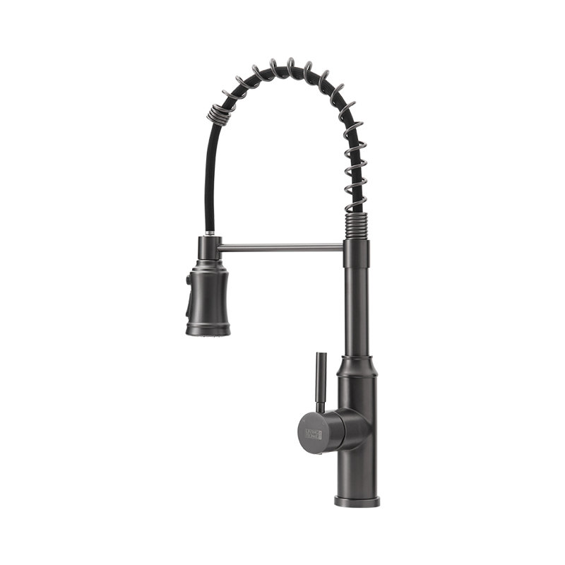 Belfry Kitchen Nolhan Pull Down Kitchen Faucet, Grey