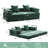 3 Floor Couch Bed In Dark , Foldable Design, Chenille Fabric, Memory Foam Filler, Suitable For Game Rooms And Dormitories Compression With 3 Seats, Pillow Back Support, Armrest, Padding Long - Term-1775444070