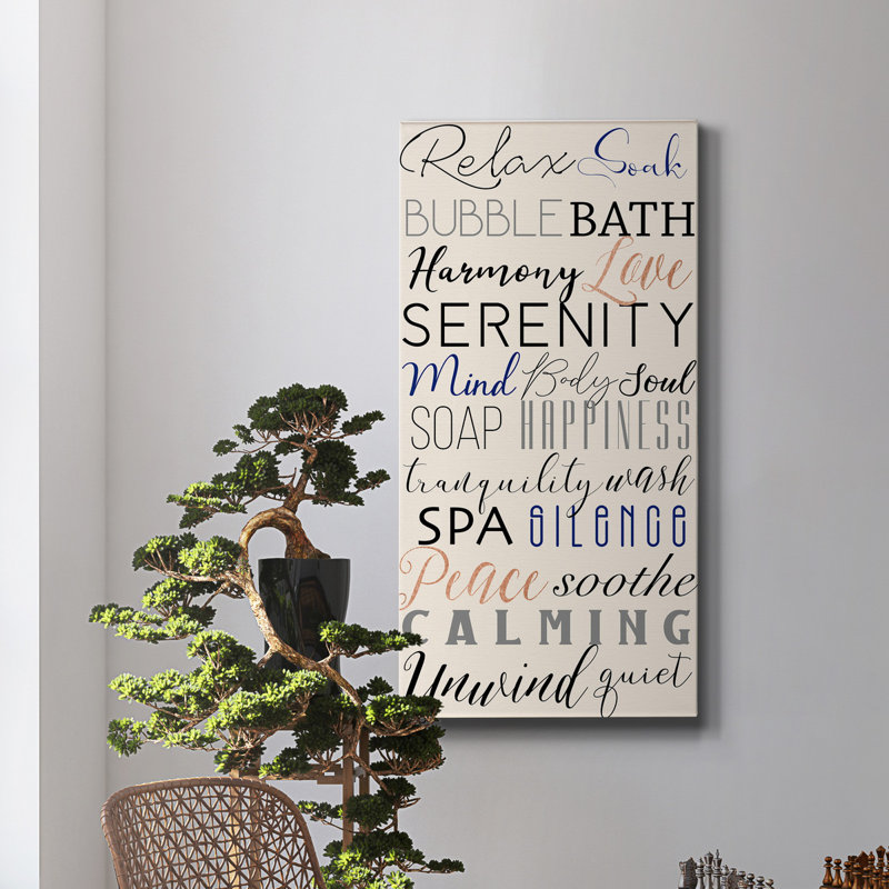 " Bath Expressions ", 24" H x 12" W x 1" D