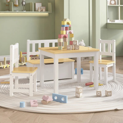 Settle Kids Rectangular Play Or Activity Table and Chair Set