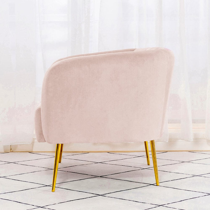 Diego Velvet Armchair, Pink