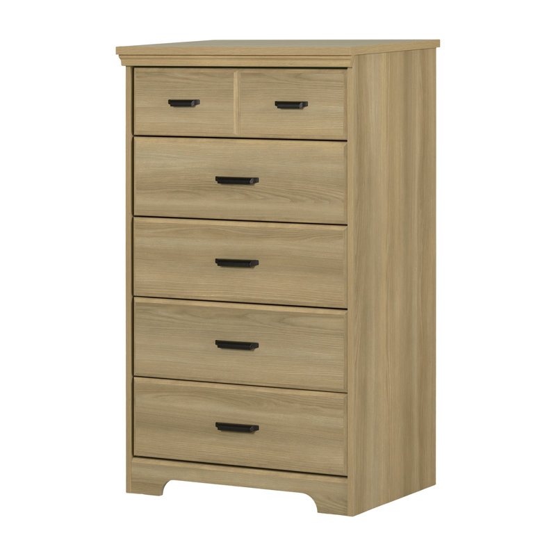 Commode 5 tiroirs Versa, Brun