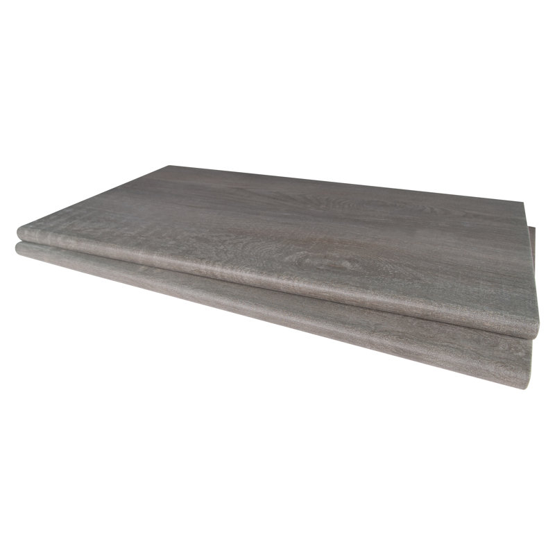 Duravia 13 in. x 24 in. x 0.79 in. Matte Porcelain Pool Coping (4.33 sq. ft./unit, 2 Piece), Flint