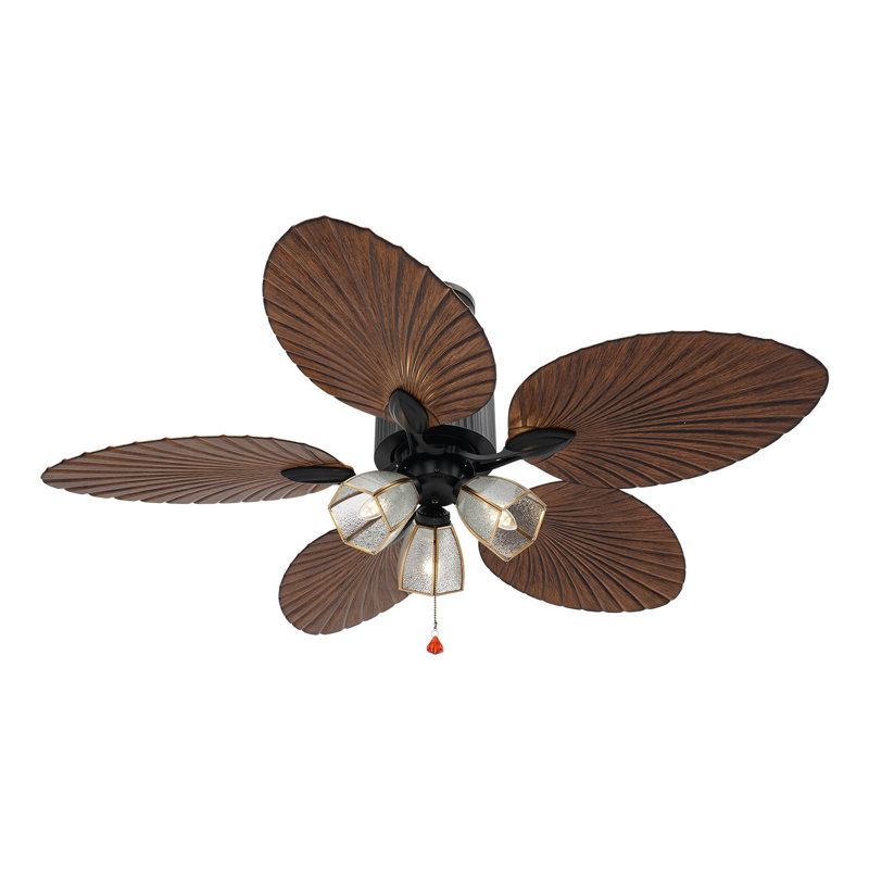 Ventilateur de plafond 5 pales Louvenia Royal Palm Valley