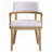 Modern White Upholstered And Oak Finish Side Chair (Set-2)