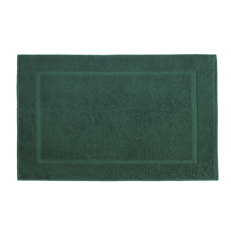 Lerins Solid Color Bath Mat Floor Towel, Emerald