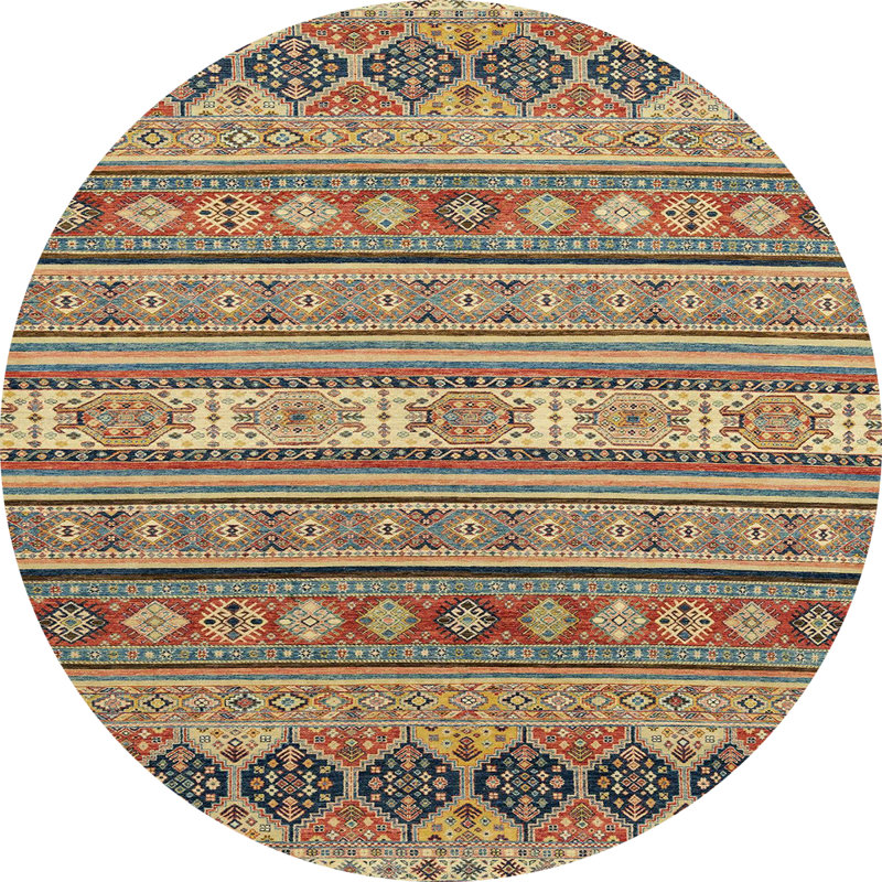 Abstract Indoor Rug, Round 4'