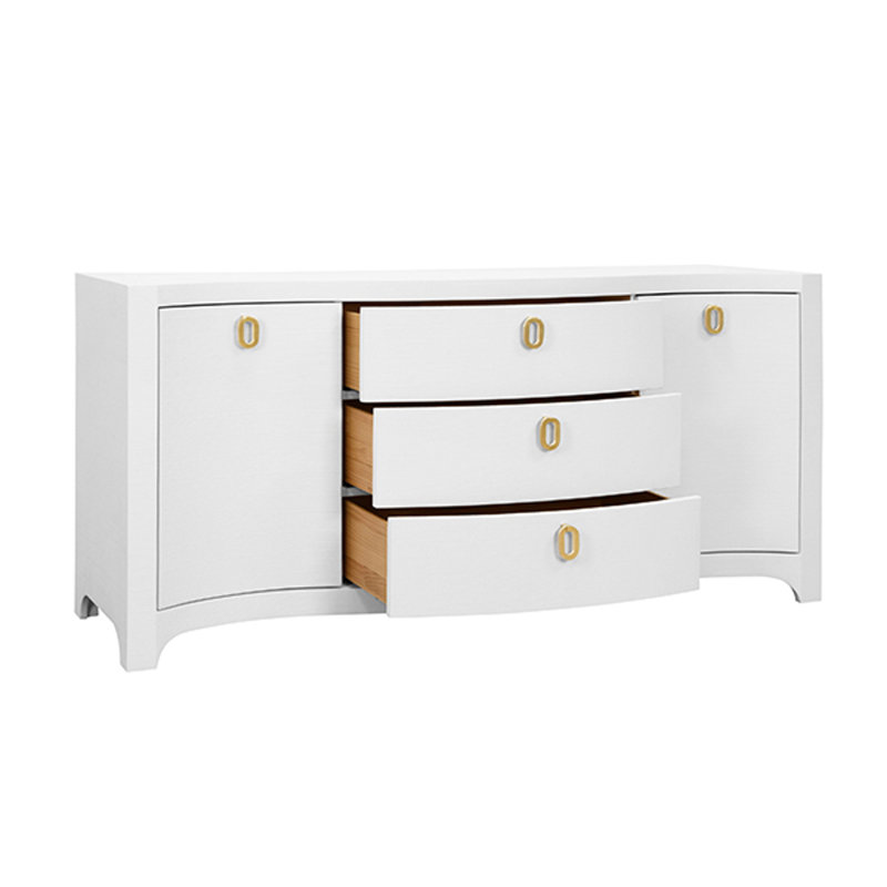 72 in. W Sideboard, Textured White