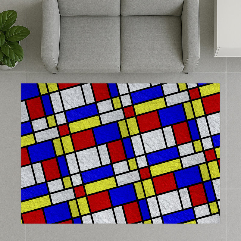 Geometric Area Rug, Rectangle 140 x 200 cm