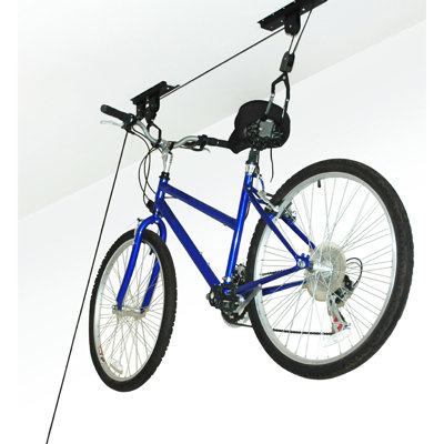 Porte-vélos Rad Sportz - Système de poulie de levage avec capacité de 100 lb pour les vélos ou les échelles - Rangement de garage sécurisé au plafond