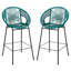 Faux sarcelle, conception ergonomique pour améliorer le confort d'assise, détails tissés complexes, cadre polyvalent pour différents espaces, siège profilé et, style élégant, cuisine idéale pour la maison sur le balcon