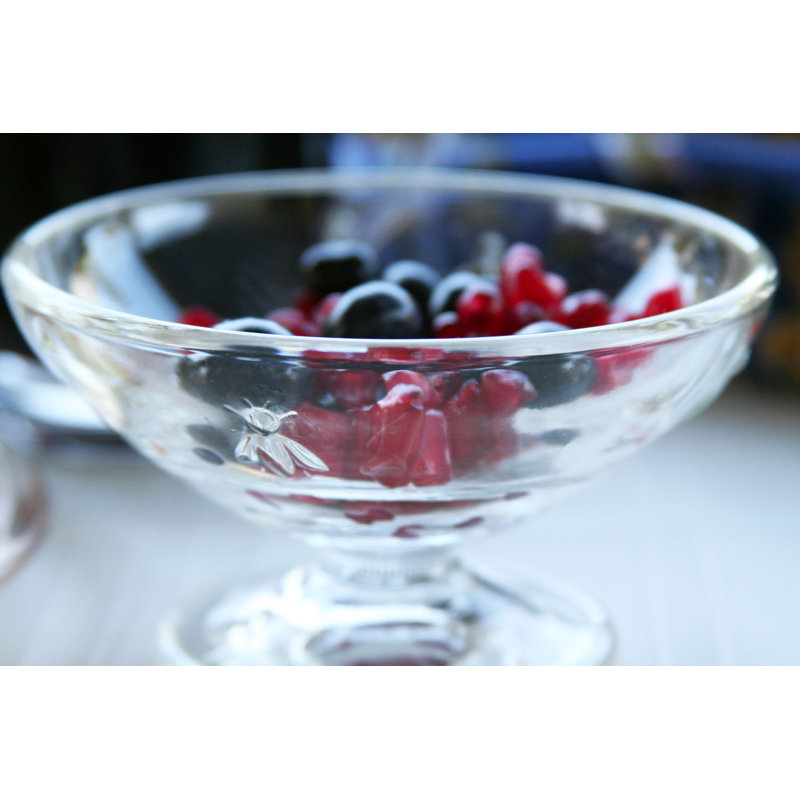 Abeilles Glass Dessert Bowl