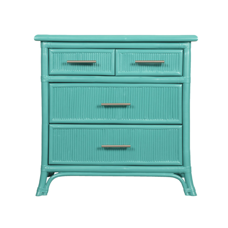 Bermuda 4-Drawer Nightstand, Turquoise