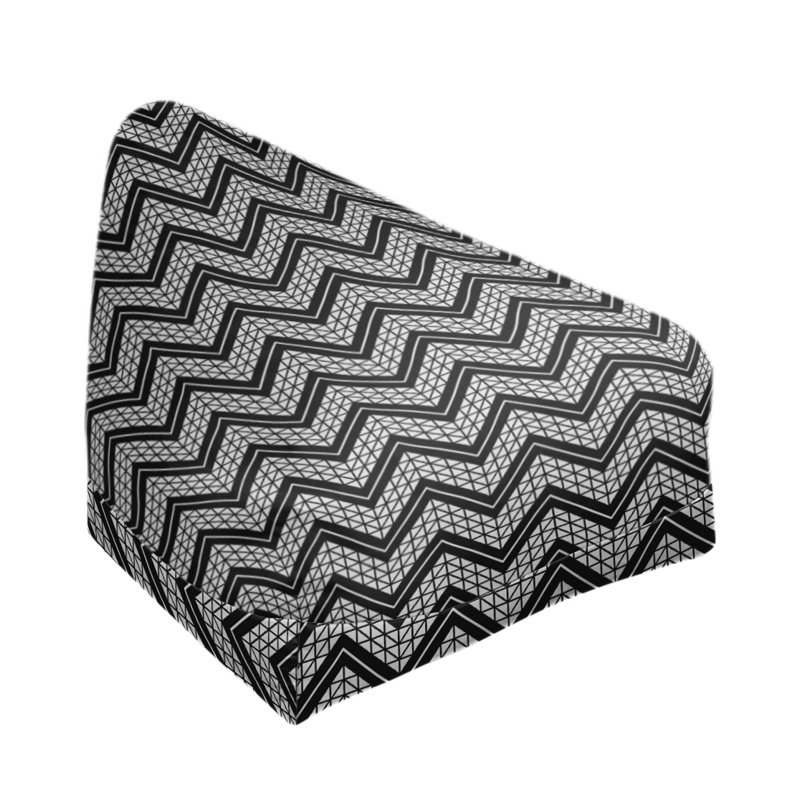 Housse de sac à billes à chevrons à la main classic, H 27 po x L 30 po x P 25 po, Noir, Bourre en polyester