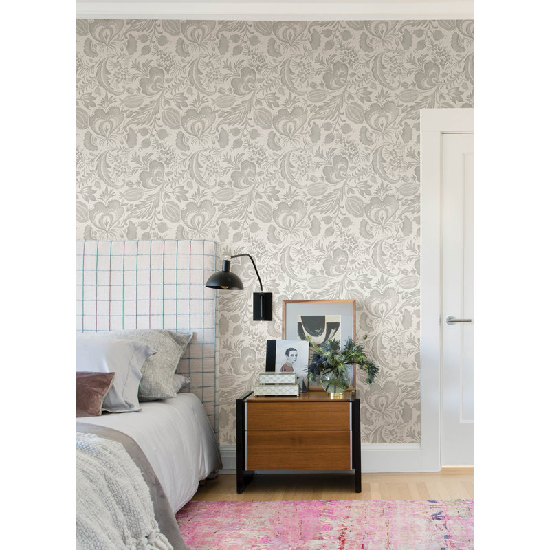 Rouleau de papier peint L 33 pi x l 20,5 po, gris