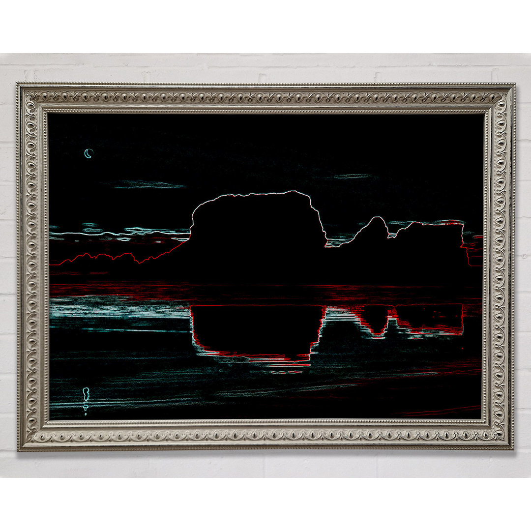 Gerahmtes Wandbild Abstract Neon Landscape 06