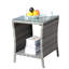 Table basse avec patio extérieur en verre trempé transparent