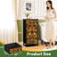 Commode à 4 tiroirs à rangement vertical ornée de mandala floral tourbillons à motif cachemire orange et sarcelle rétro avec tiroirs en bois
