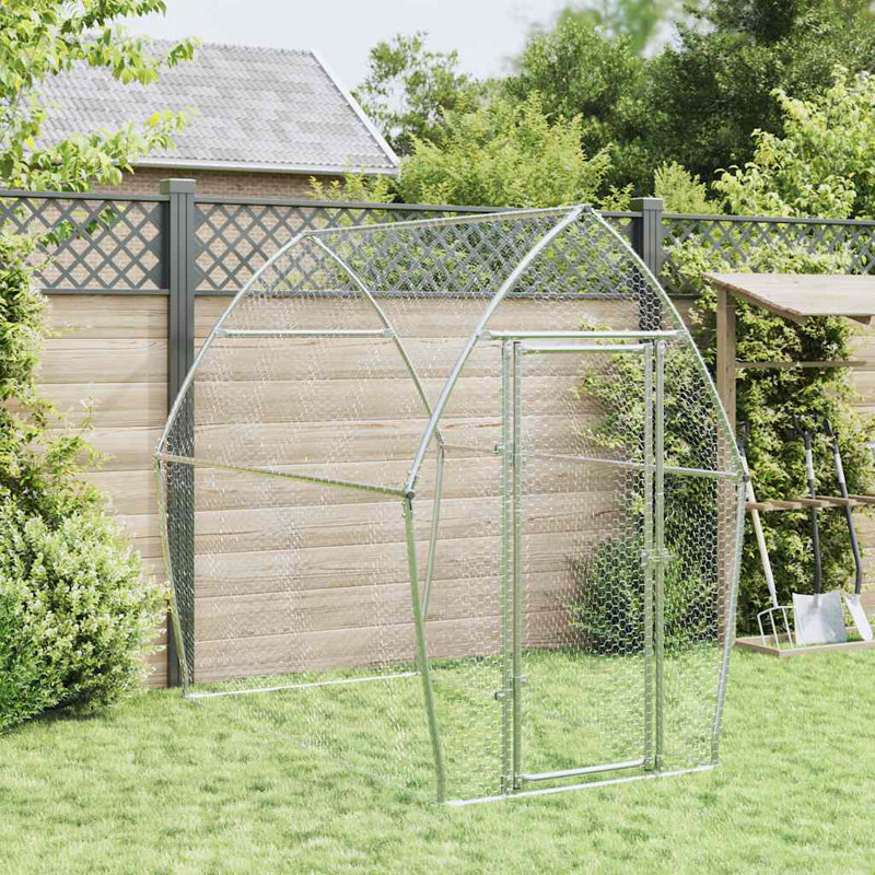 Cage à poulet en acier galvanisé 41,3 po x 71,7 po argent, H 71,7 po x l 78,7 po x P 41,3 po