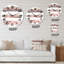 Nuage rose et bleu avec taches beiges II - horloge murale moderne-93602155