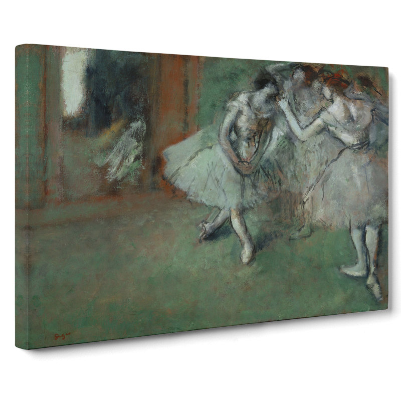 Group Of Ballet Ballerina Dancers by Edgar Degas - Wrapped Canvas, 50cm H x 76cm W x 3cm D