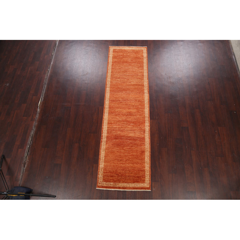 Tapis de couloir oriental contemporain 3 x 9 Gabbeh