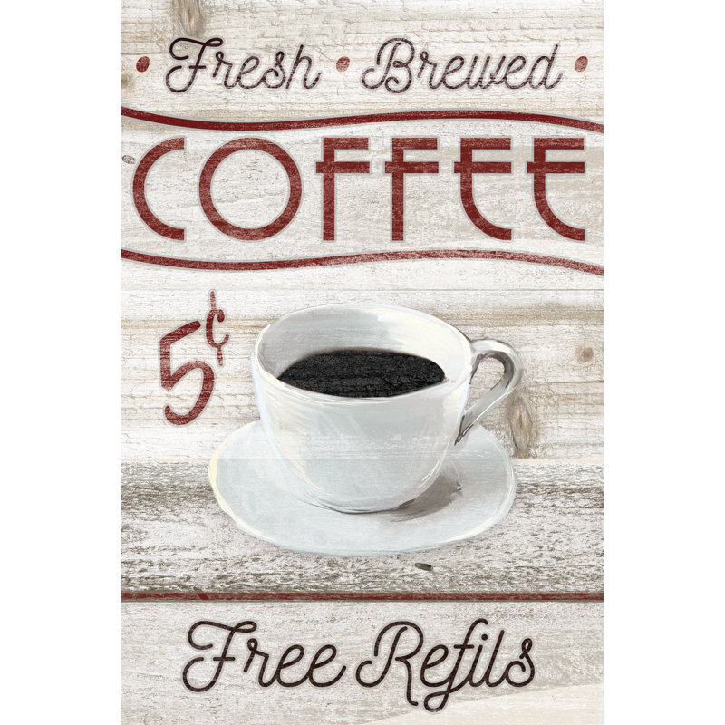 Fresh Coffee Wood - Wrapped Canvas Print, 46cm H x 30cm W x 3.8cm D