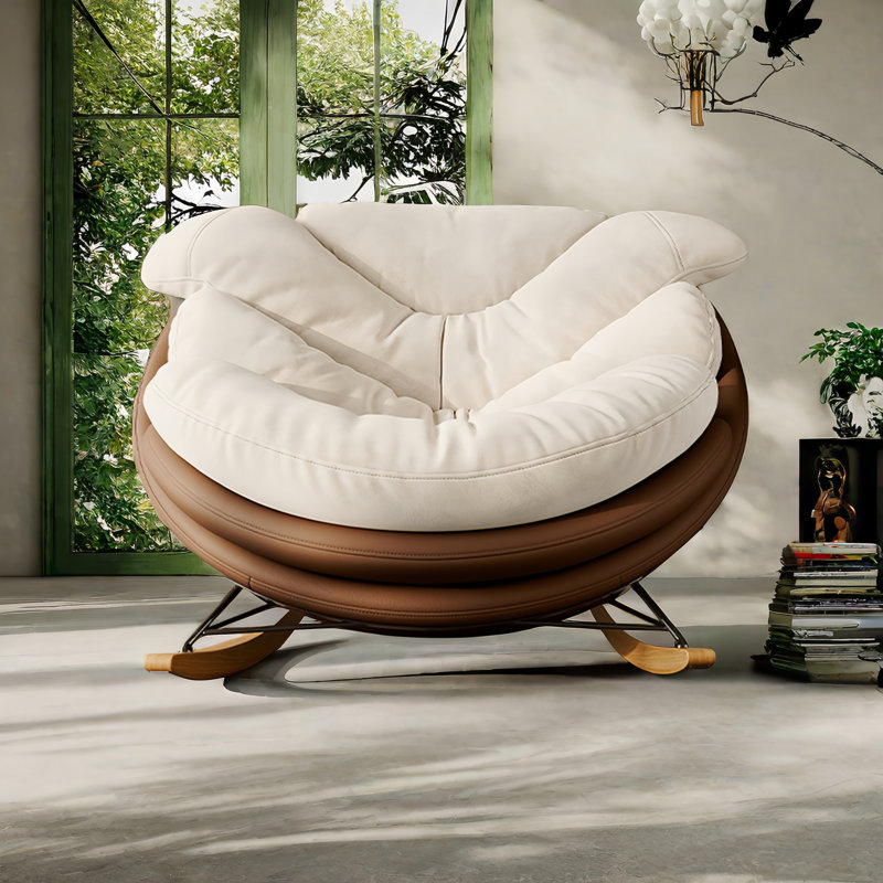 Fauteuil berçant, Marron foncé