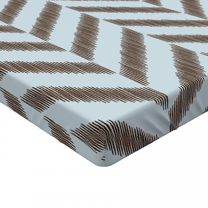 Microfiber Chevron Fitted Sheet, Twin XL Fitted Sheet