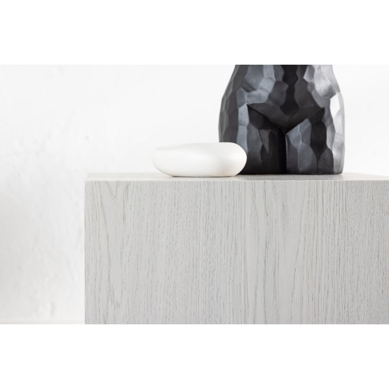 Melan Block End Table, Whitewash 
