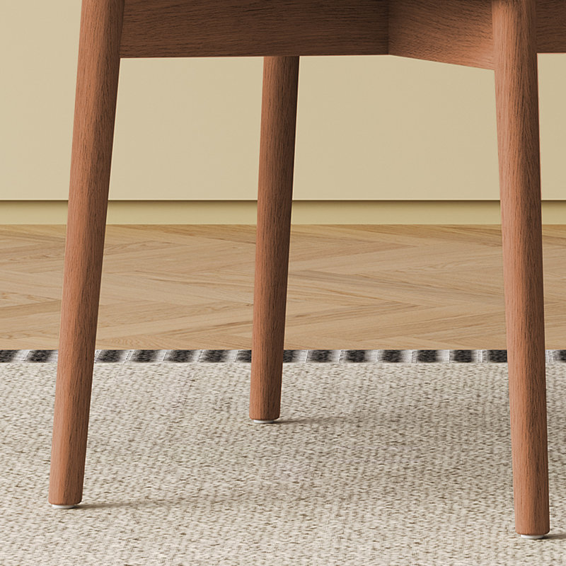 Chaise rembourrée en noyer Pu