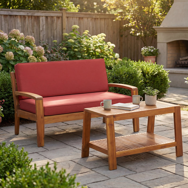 Ensemble de 2 chaises de salle à manger en bois et osier Hampton, structure en bois d'acacia massif avec surface finie, sièges tissés à la main, capacité de poids de 400 lb pour le patio intérieur et extérieur, rouge, teck