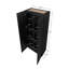Armoire de rangement moderne Hopkins avec 7 tablettes réglables noires-86781012