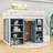 Kalirose Full Size Loft Bed With Staircase, Storage Cabinets, Curtain