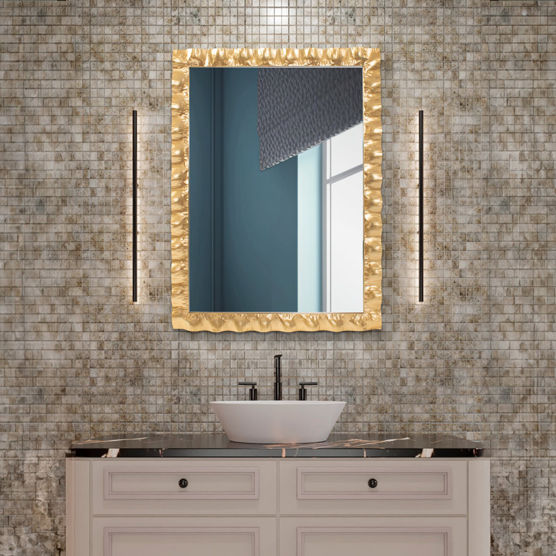 Miroir mural Theodore, 40 po x 29,5 po, Or