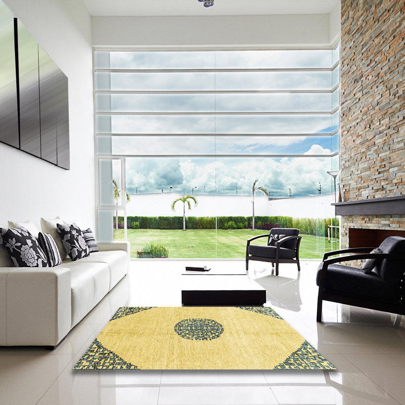 Tapis abstrait moderne 3407, Carré 8 pi
