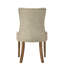 2 chaises d'appoint en beige - finition chêne récupéré, siège en tissu (2)
