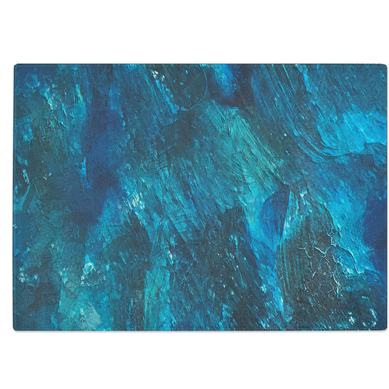 Tempered Glass Belonging Chopping Board, 39 cm W x 28.5 cm L