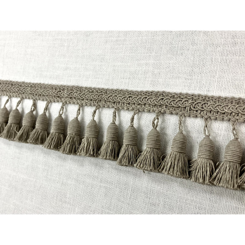 Frange taupe en fausse soie Taupe