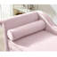 Chaise longue en velours rose avec beaucoup d'espace de rangement - sièges confortables, tissu doux, espace de rangement intérieur spacieux, pieds en métal doré, revêtement facile à assembler et moderne inclus, or simple requis