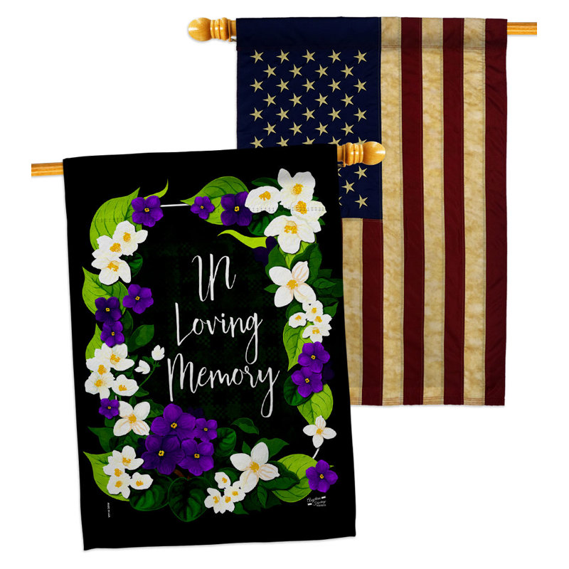 Double Sided 40 in. H x 28 in. W Polyester House Flag