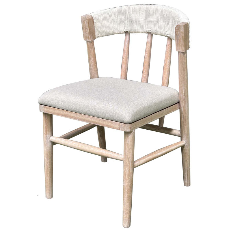 Alto Back Chair White Wash, Espresso Wood