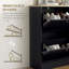 Armoire à chaussures mince pour le vestibule, armoire de rangement pour chaussures moderne cachée avec 2 tiroirs rabattables et tablettes réglables pour 12 paires de chaussures