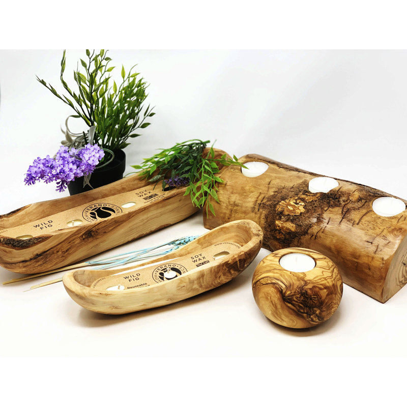 Mulford Wood Tabletop / Centrepiece Tealight Holder